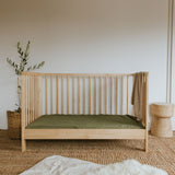 Fitted Cot Sheet | Olive