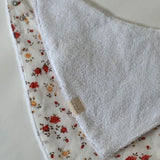 Linen/Towelling Dribble bib ® -Autumn Floral
