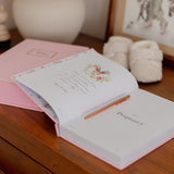 Bebé Baby Book With Keepsake Box + Pen- Baby Pink