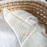 Burp Cloth- Wide Stripe Chambray