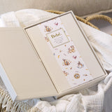 Bebé Baby Book With Keepsake Box + Pen- Oatmeal